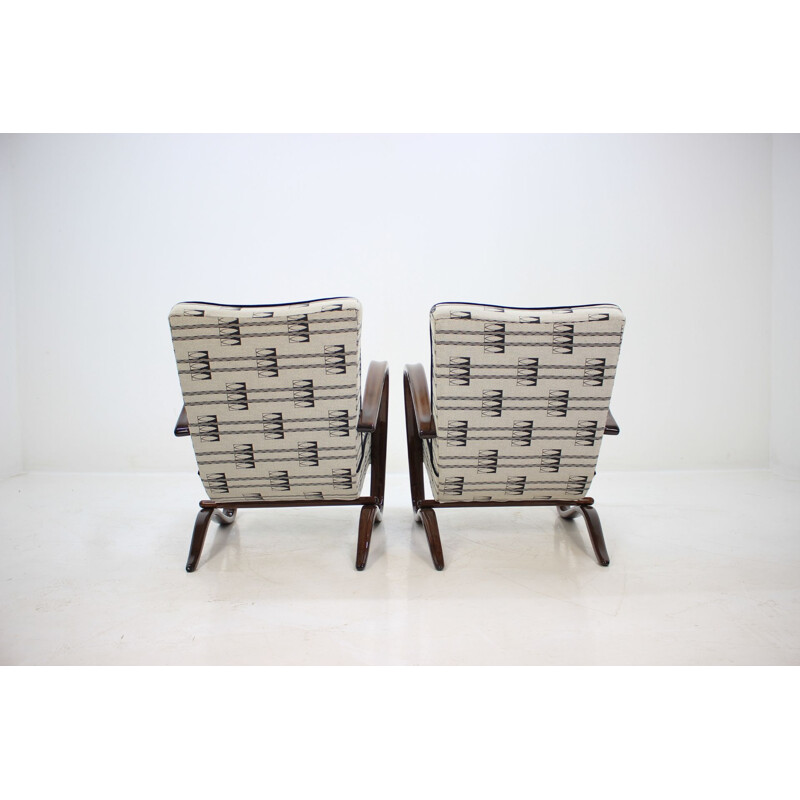 Set of 2 vintage armchairs  H-269 by Jindrich Halabala 1930