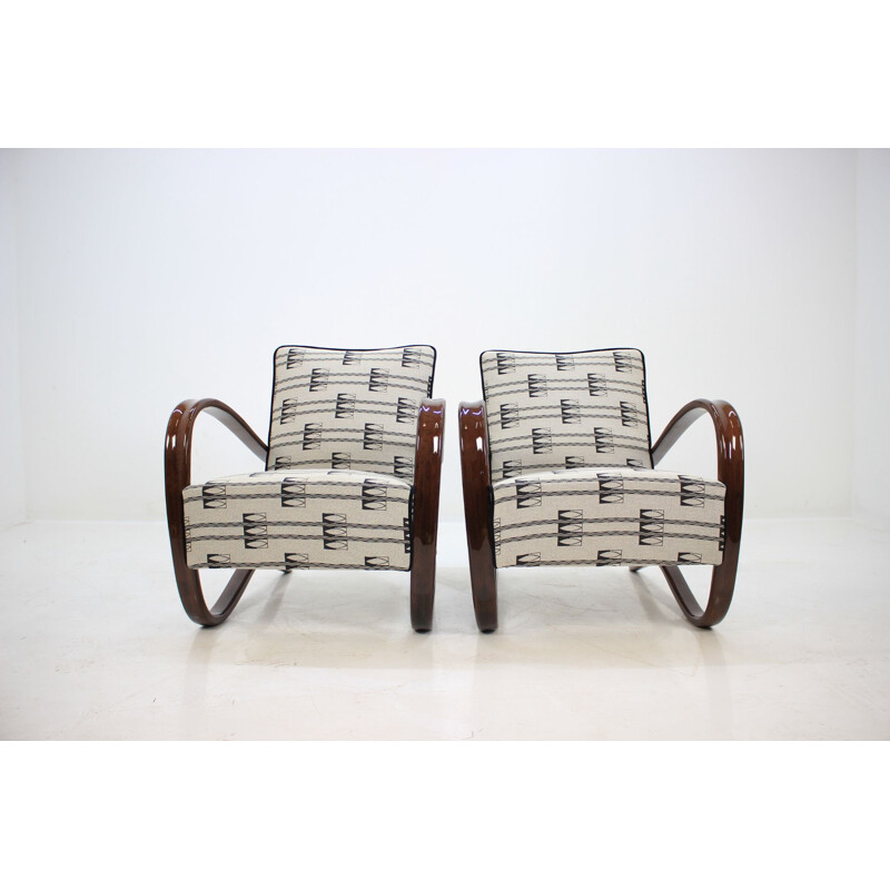 Set of 2 vintage armchairs  H-269 by Jindrich Halabala 1930