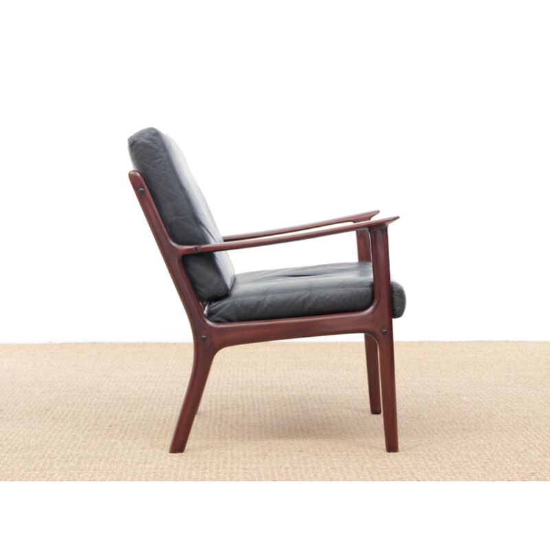 Pair of vintage armchairs Scandinavian  mahogany model PJ 112