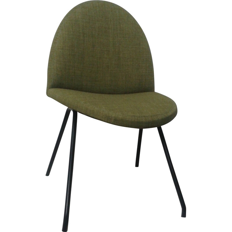 Steiner chair in metal and green fabric, Joseph André MOTTE - 1958