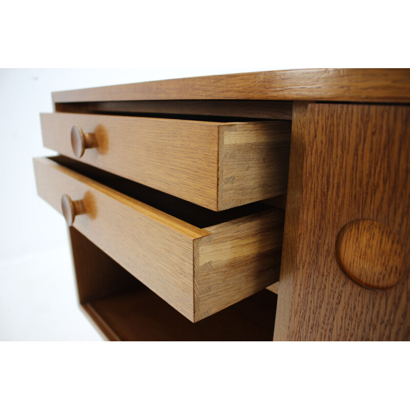 Vintage Danish free standing oak sideboard