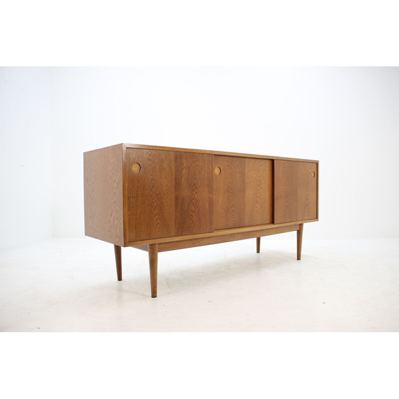 Vintage Danish free standing oak sideboard