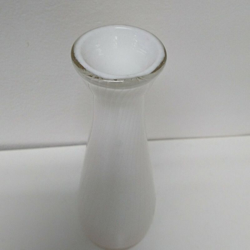 Vaso branco vintage de Hermann Bongard