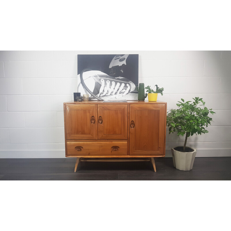 Vintage elm sideboard by Lucian Ercolani, model 184