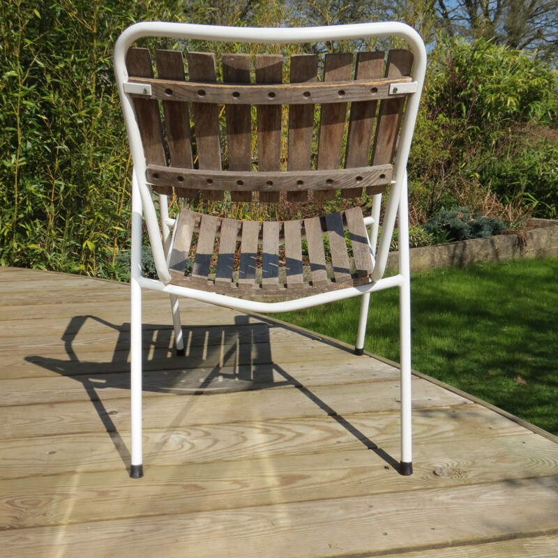 Set of 4 stacking garden chairs