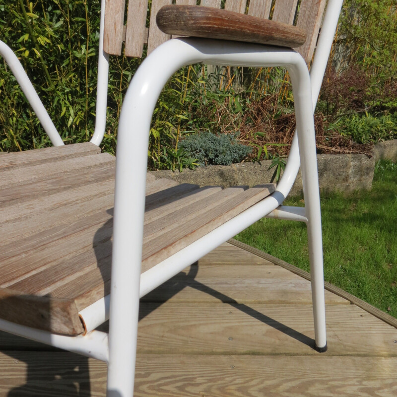 Set of 4 stacking garden chairs