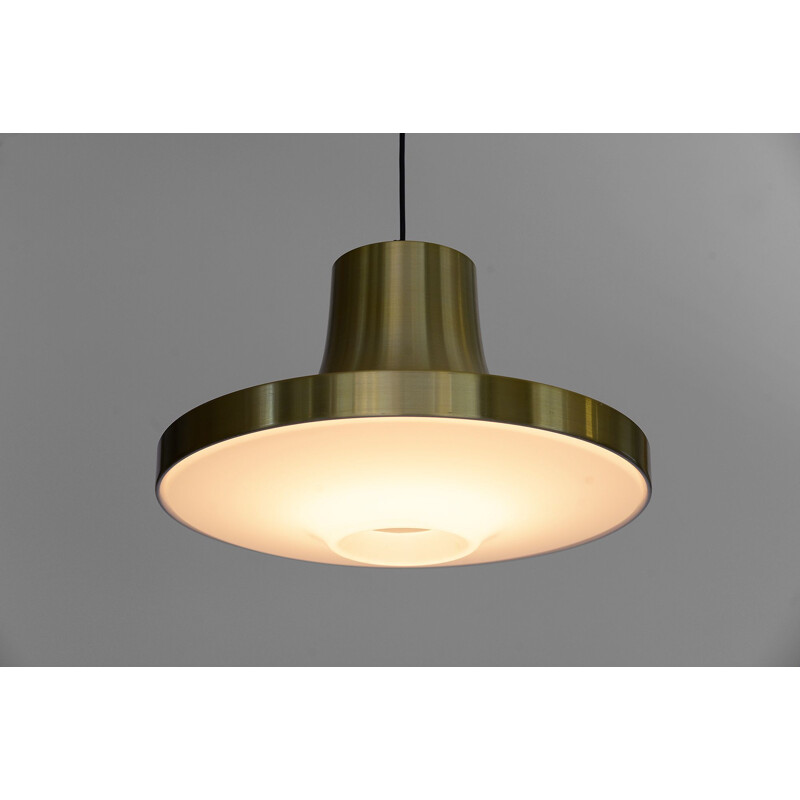 Golden pendant lamp in aluminum by Fagerhults