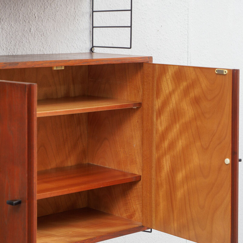 Vintage shelving system in teak modular 1960s