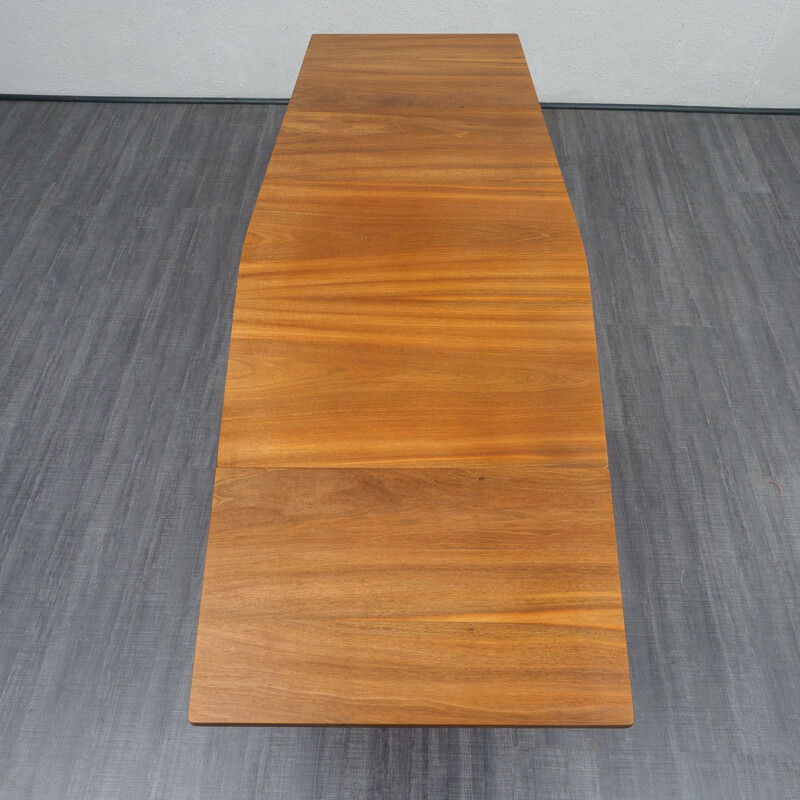 Vintage dining table in walnut extendable 1960s