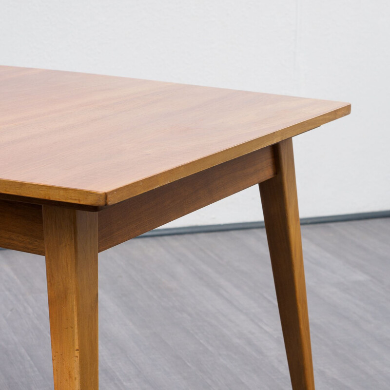 Vintage dining table in walnut extendable 1960s