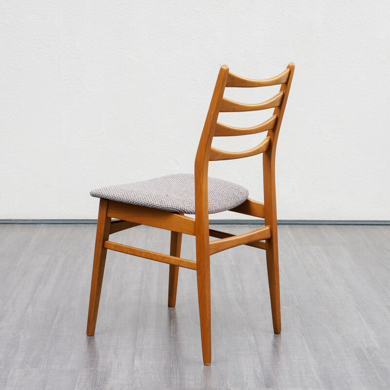 Ensemble de quatre chaises vintage en hêtre années 1960 