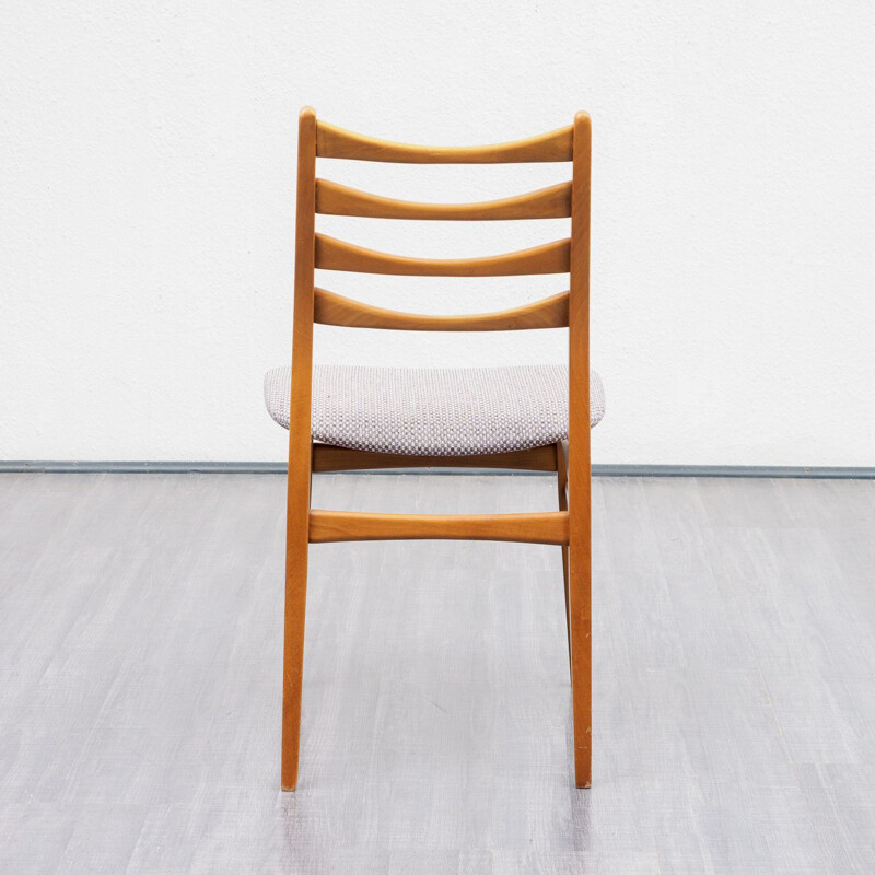 Ensemble de quatre chaises vintage en hêtre années 1960 