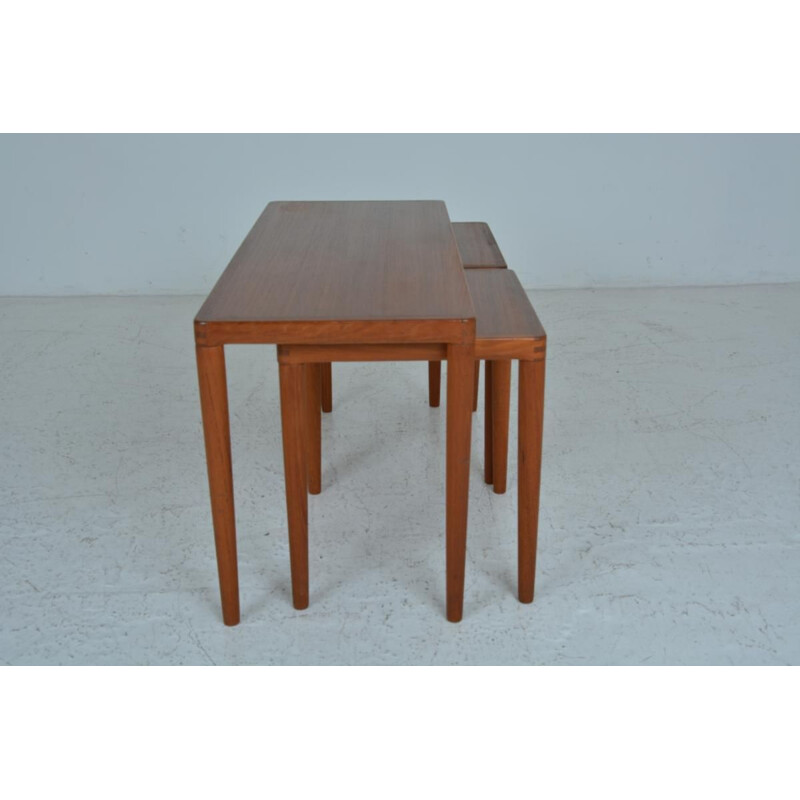 Vintage nesting tables in teak Scandinavian 1960s