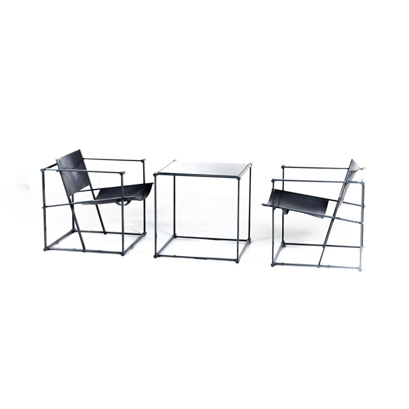 Vintage Chairs and Table FM61 Cubic by Radboud van Beekum for Pastoe, 1980s 