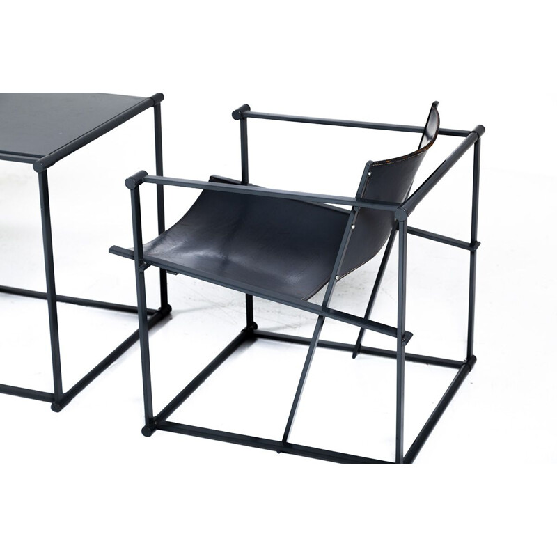 Vintage Chairs and Table FM61 Cubic by Radboud van Beekum for Pastoe, 1980s 