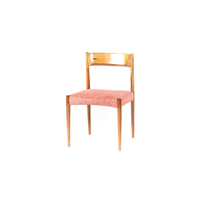 Ensemble de 4 chaises à repas vintage en palissandre danois années 1960 