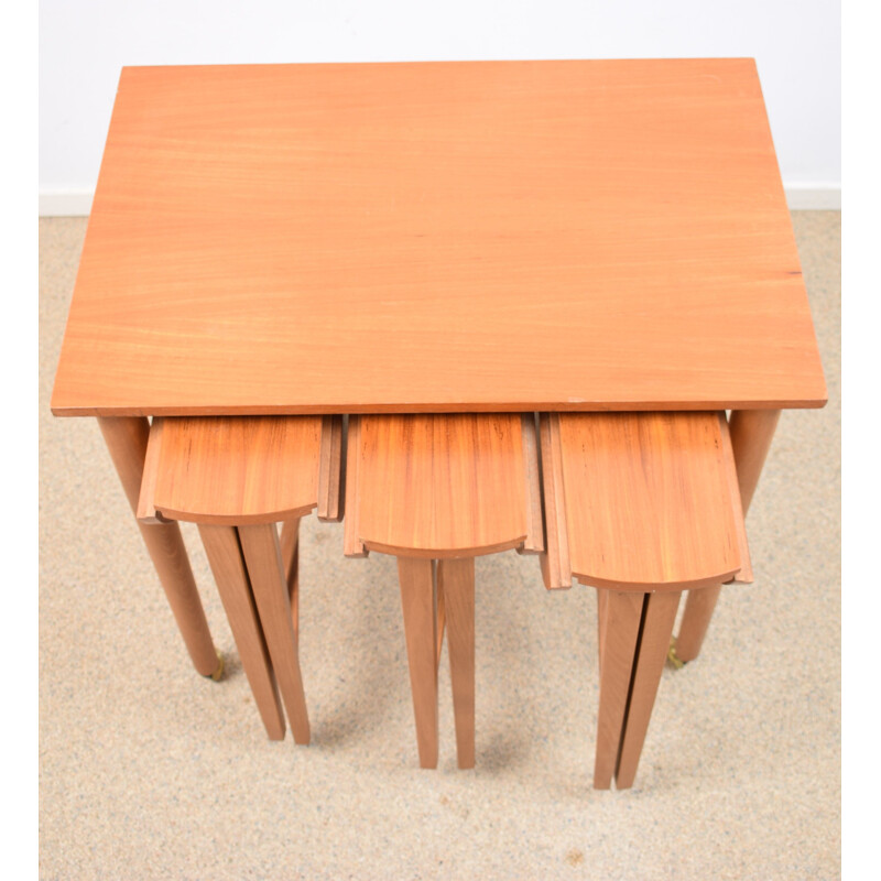 Vintage Nesting tables by Poul Hundevad for Novy Domov Czechoslovakia
