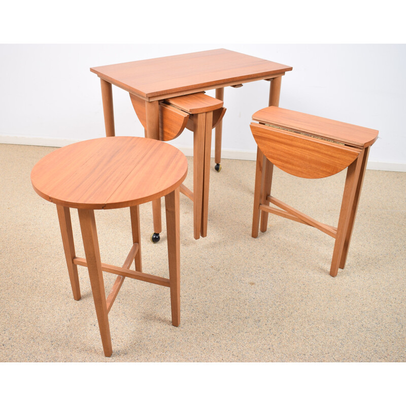 Vintage Nesting tables by Poul Hundevad for Novy Domov Czechoslovakia