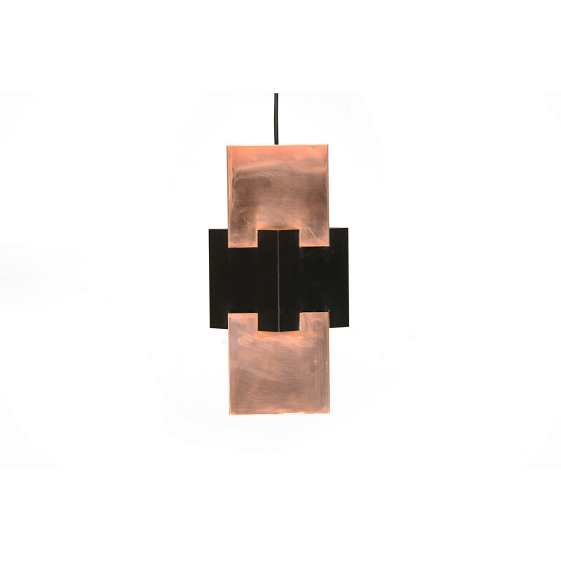 Vintage scandinavian pendant Fog & Mørup in copper 1960