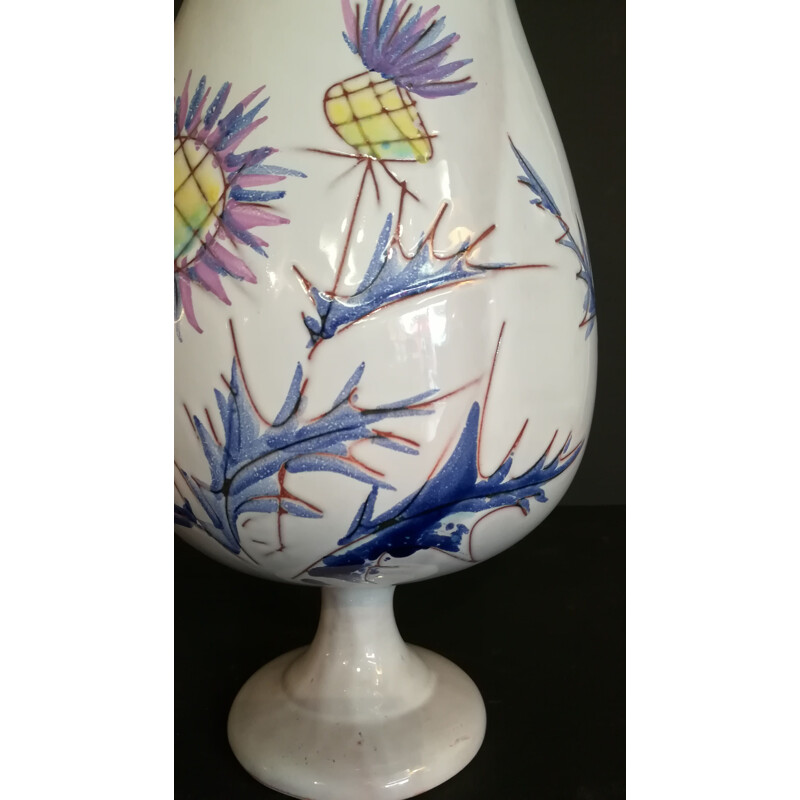 Vase vintage français en céramique blanche 1960