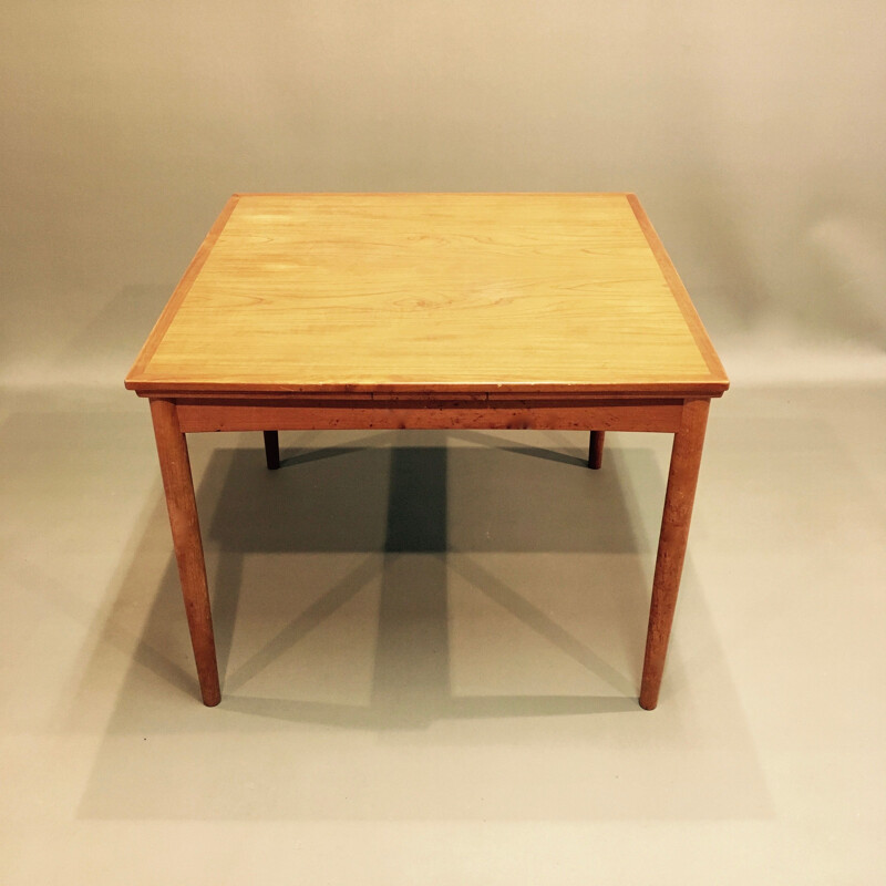 Table vintage scandinave extensible en teck 1950
