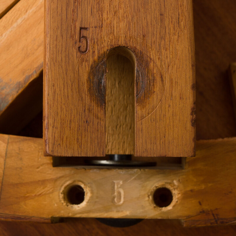 Vintage extendable table for Soro in teak and oak 1960