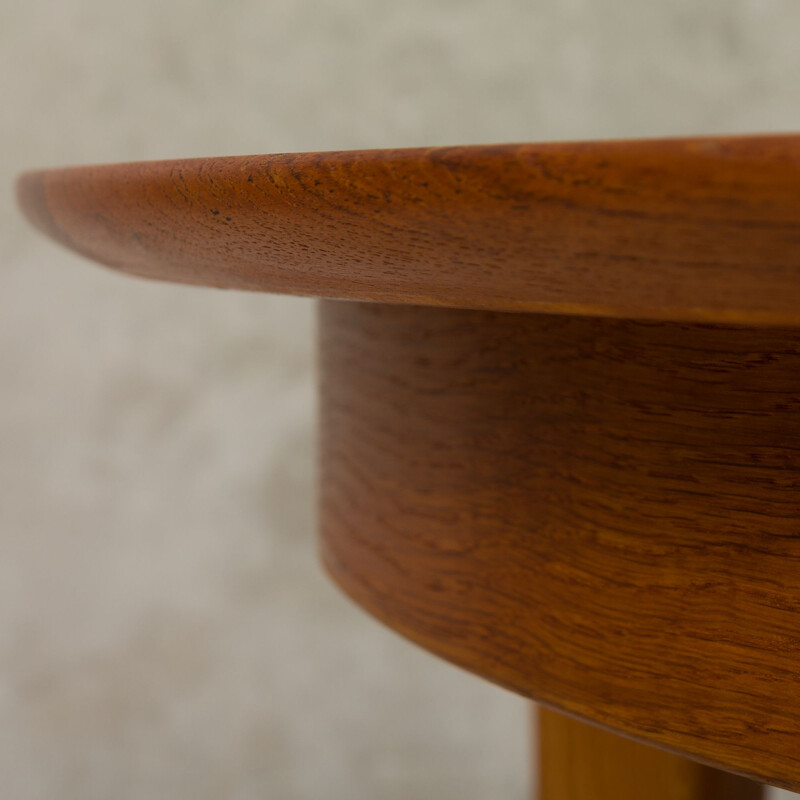 Vintage extendable table for Soro in teak and oak 1960