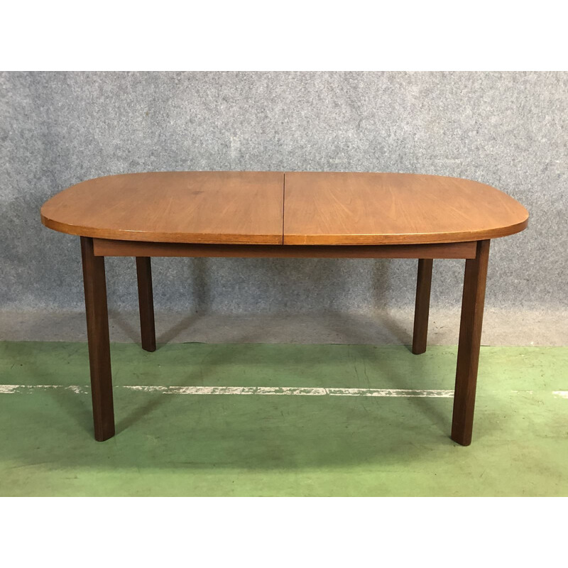 Vintage Dining Table G PLan in teak with extension 70s 