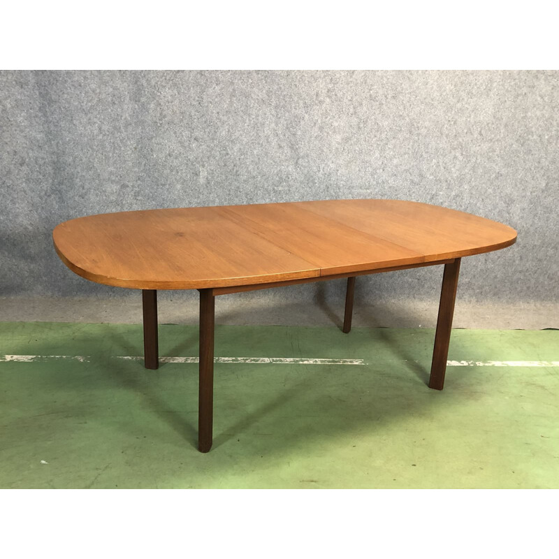 Vintage Dining Table G PLan in teak with extension 70s 