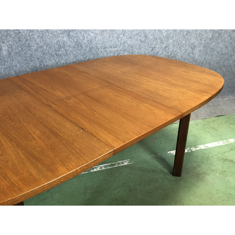 Vintage Dining Table G PLan in teak with extension 70s 