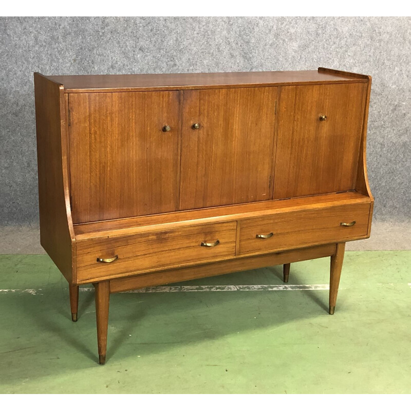 Vintage highboard in teak from the 1970s