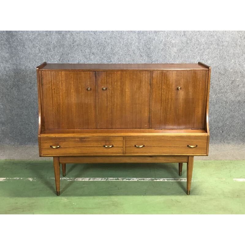Vintage highboard in teak from the 1970s