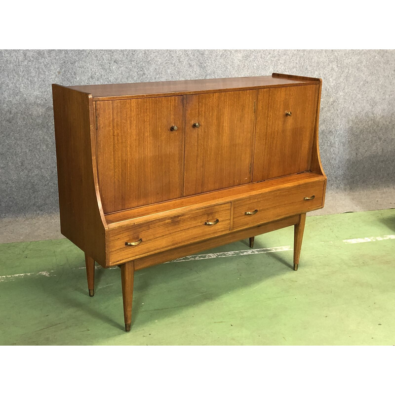 Vintage highboard in teak from the 1970s