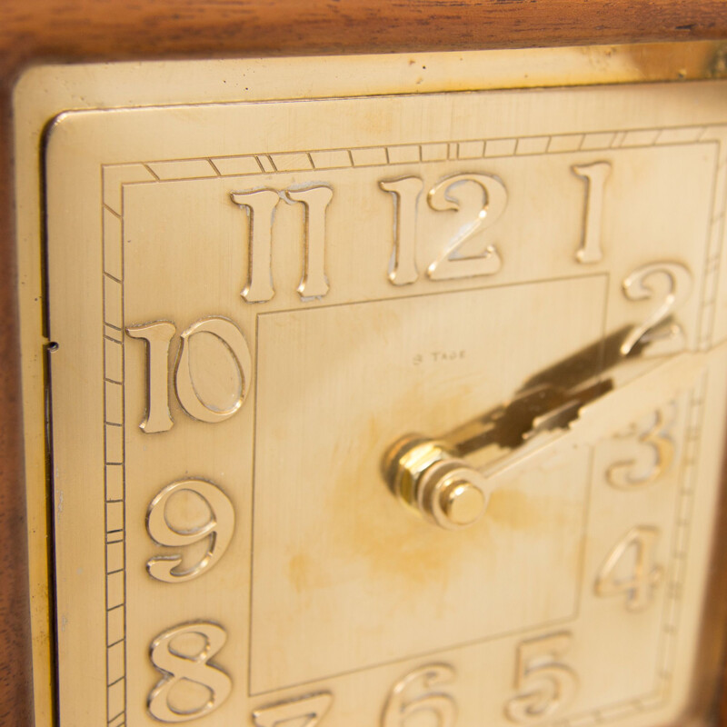 Relógio de madeira de teca Vintage 1960