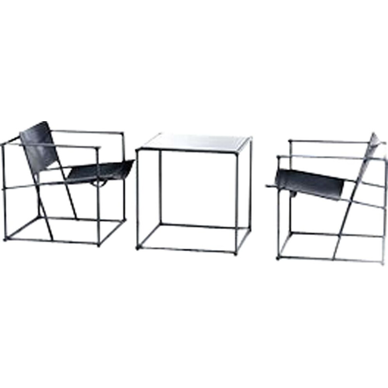 Vintage Chairs and Table FM61 Cubic by Radboud van Beekum for Pastoe, 1980s 