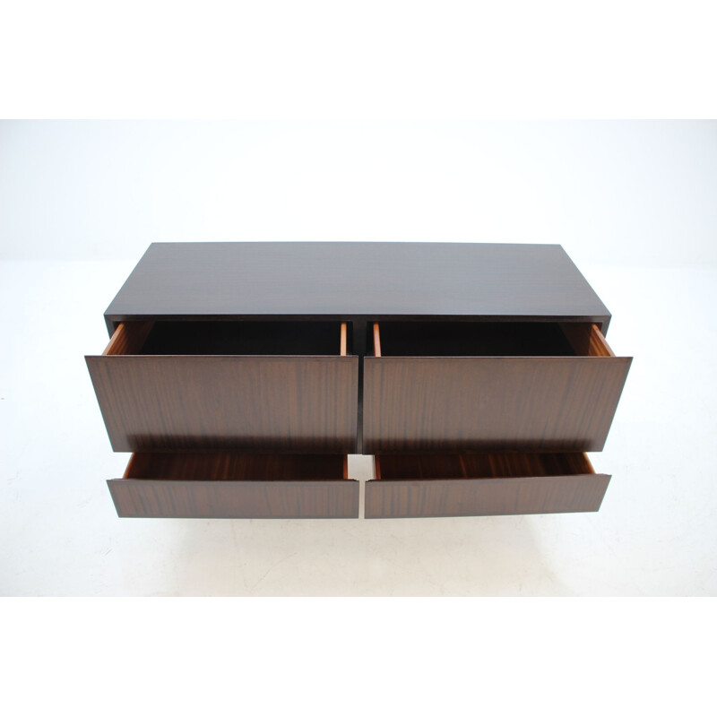 Vintage chest of drawers by Oman Junn in mahogany and iron 1960
