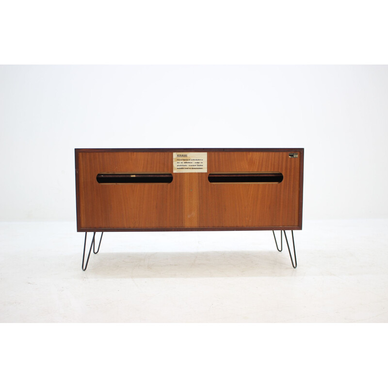 Vintage chest of drawers by Oman Junn in mahogany and iron 1960