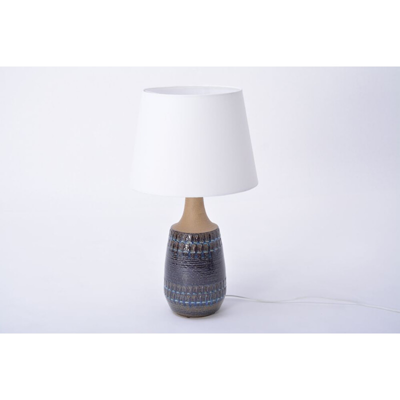 Vintage danish lamp for Soholm Stentoj in blue ceramic 1970