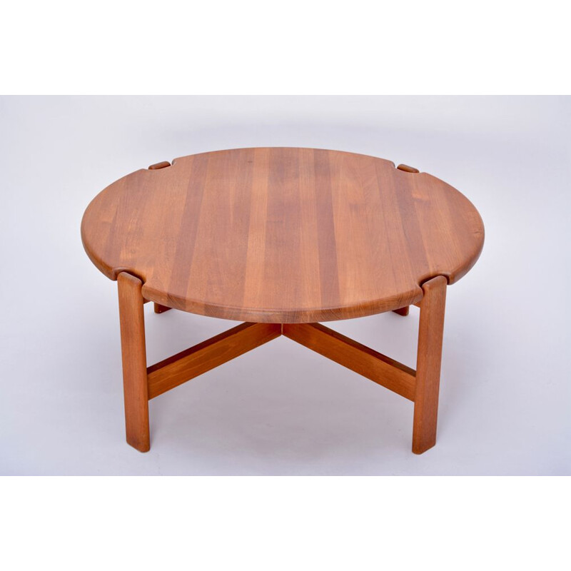 Vintage danish coffee table in solid teak 1970s