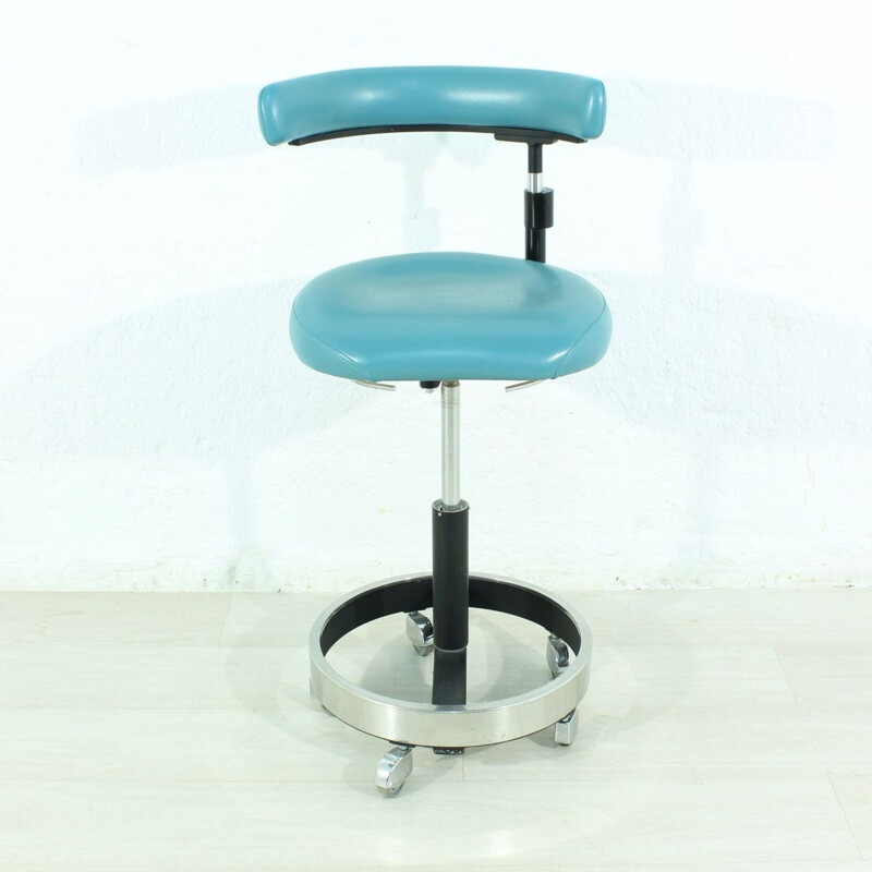 Vintage Stool Doctor blue Germany 1960s