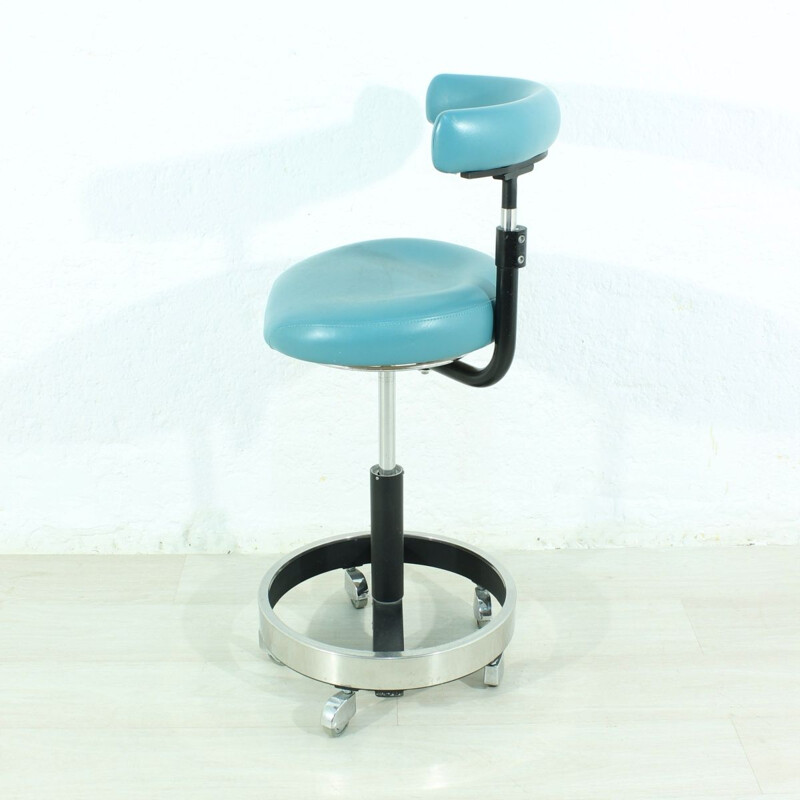 Vintage Stool Doctor blue Germany 1960s