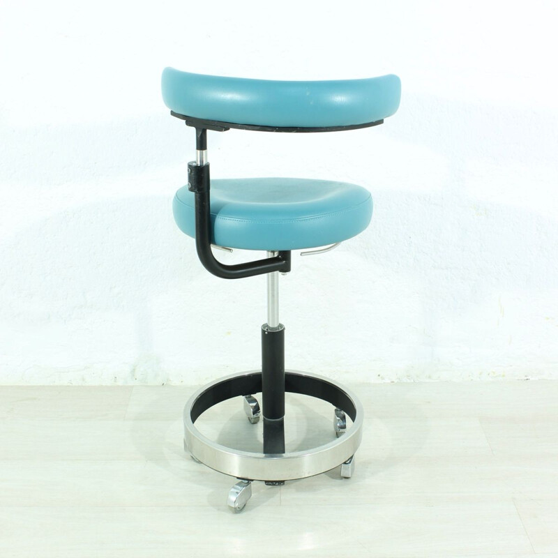 Vintage Stool Doctor blue Germany 1960s