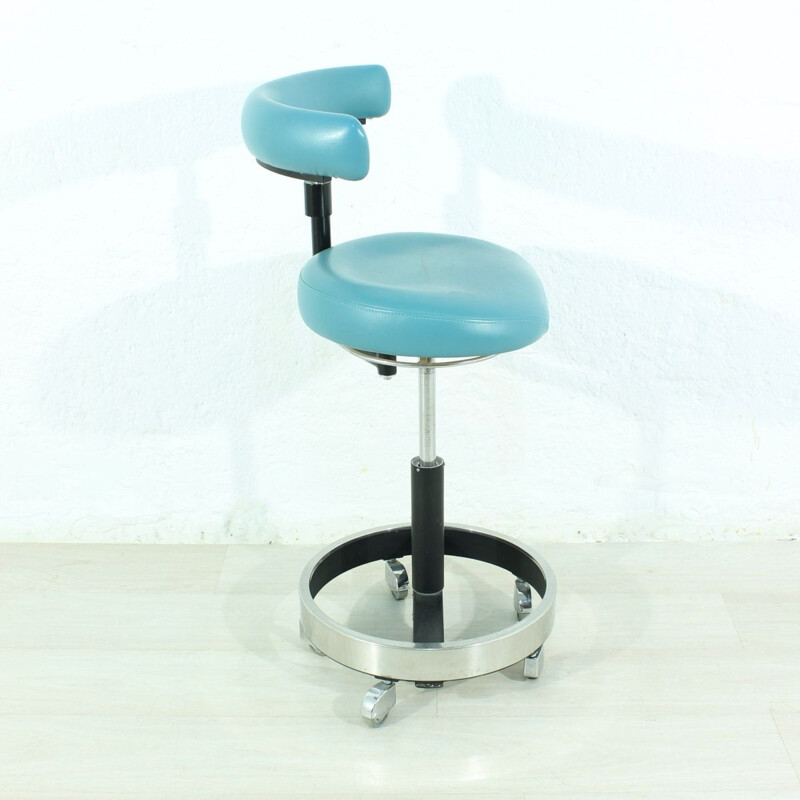 Vintage Stool Doctor blue Germany 1960s