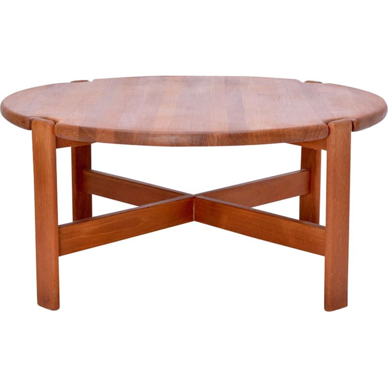 Vintage danish coffee table in solid teak 1970s