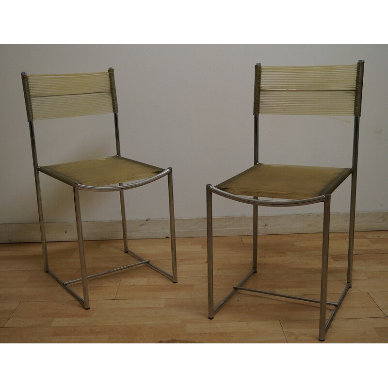 Pair of spaghetti chairs, Giandomenico BELOTTI - 1980s