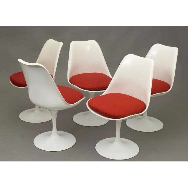 Suite de 5 chaises Tulip par Eero Saarinen