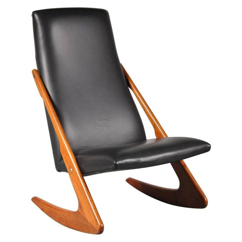Boomerang rocking chair by Mogens Kold
