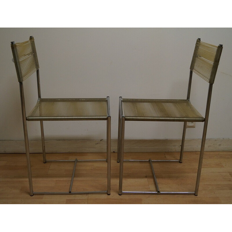 Pair of spaghetti chairs, Giandomenico BELOTTI - 1980s