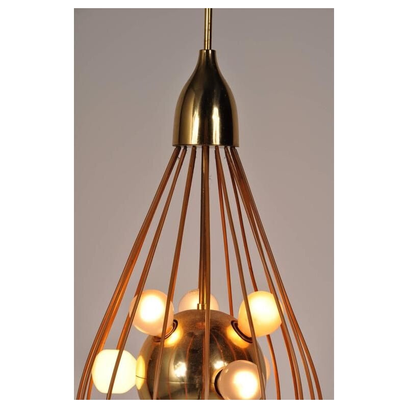 Vintage copper and brass ceiling light