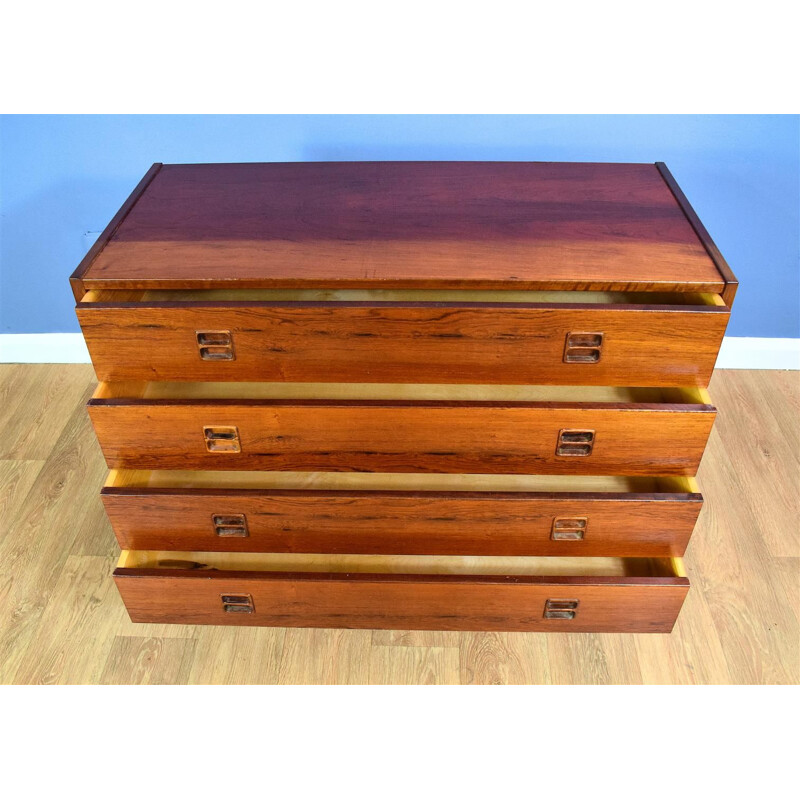 Vintage Danish Rosewood Chest of 4 Drawers, 1960-70s